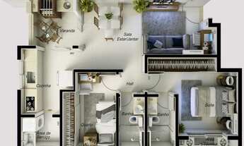 Imagem 4: APARTAMENTO EM CONSTRUÇÃO 2 QUARTOS BAIRRO SANTA MONICA PERTO DO HOSPITAL MADRECOR