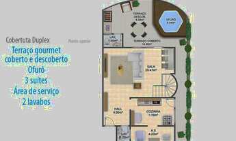 Imagem 3: COBERTURA DUPLEX À VENDA COM VISTA PARA O MAR 3 SUÍTES, ÁREA EXTERNA COM ESTRUTURA PARA OF