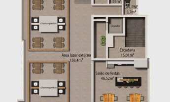 Imagem 2: 2 dormitórios, 1 banheiros, 1 vaga na garagem, 70M² de Área Construída, 91M² de Área Total