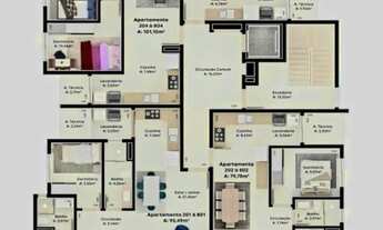 Imagem 6: 2 dormitórios, 1 banheiros, 1 vaga na garagem, 70M² de Área Construída, 91M² de Área Total