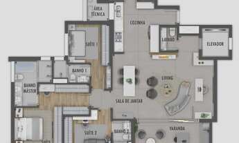 Imagem 5: Apartamento Alto Padrão 3 suítes com 151m² à venda no Batel, Curitiba/PR