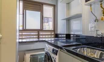 Imagem 6: Locação de Apartamento no Brooklin com 50m, 1 sala, 1 dormitório, 2 banheiro sendo um lava