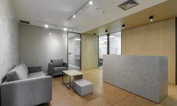 Imagem 1: Conjunto comercial mobiiado para Locação, Vila Olímpia, 260m², 6 vagas, 40 posições, 3 s