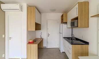 Imagem 2: Venda de Studio no Brooklin Paulista com 34m², 1 suíte, 1 banheiro, varanda ampla com fech