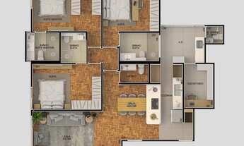 Imagem 6: Venda de imóvel no Itaim Bibi com 130m, com 3 suítes, 4 banheiros, 1 vaga de garagem, escr