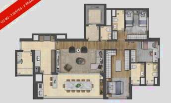 Imagem: VENDA DE APARTAMENTO - 123 M2 - CHÁCARA