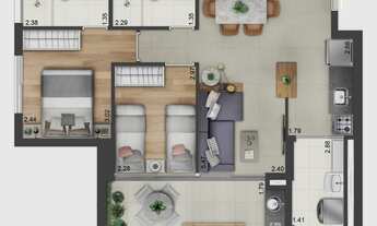 Imagem 3: VENDA DE STUDIOS DE 43 A 67 MTS, ALTO DA BOA VISTA - LANÇAMENTO AGO/22 - 1 TORRE + LAZER