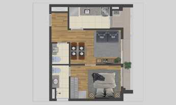 Imagem 2: VENDA DE STUDIOS DE 27 A 41 MTS, MOEMA - 1 SUÍTE E SALA COM SACADA - 1 TORRE = 14 PAVIMENT