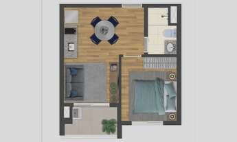 Imagem 4: VENDA DE STUDIOS DE 27 A 41 MTS, MOEMA - 1 SUÍTE E SALA COM SACADA - 1 TORRE = 14 PAVIMENT