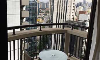 Imagem 2: Locação de FLAT 35m²,sala c/ varanda,1 suíte c/ ar condicionado, mobiliado, sacada, com se