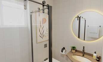 Imagem 2: Venda de apartamento de 01 dormitório, banheiro social, sala com espaço para home office