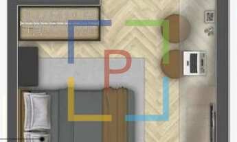 Imagem: Studio com 27m², quarto e cozinha integrada