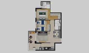 Imagem 3: EXCELENTE APARTAMENTO 59,19M², 2 DORMS SENDO 1 SUITE, VARANDA COM 1 VAGA - BUTANTÃ - SÃO P