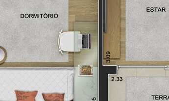 Imagem 2: APARTAMENTO 55M², 2 DORMITÓRIOS SENDO 1 SUÍTE, TERRAÇO COM 1 VAGA - SACOMÃ - SÃO PAULO / S