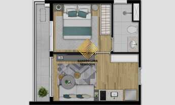 Imagem 2: APARTAMENTO 29,36M² NR, 1 SUÍTE, VARANDA SEM VAGA A VENDA - SUMARÉ - ZONA OESTE - SÃO PAUL