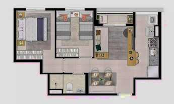Imagem 3: APARTAMENTO DE 46M², 2 DORMITÓRIOS, VARANDA COM 1 VAGA A VENDA - FREGUESIA DO Ó - ZONA NOR