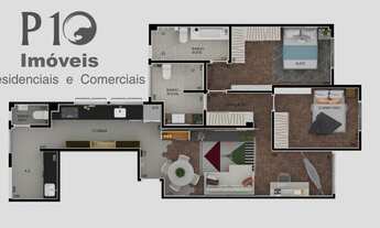 Imagem 3: Apartamento 84m2 2 dormitórios sendo eles 1 suite 2 vagas a Venda no Condomínio Edifício S