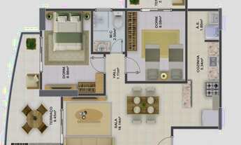 Imagem 6: APARTAMENTO 63 MTS 2 DORMS 1 VAGA DE GARAGEM A 150 METROS DA PRAIA