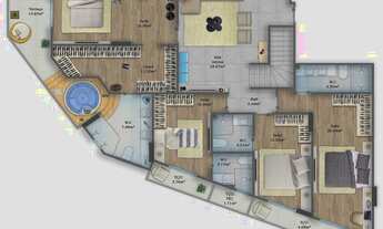 Imagem 3: MAGNÍFICA COBERTURA DUPLEX, COM 5 SUÍTES, PISCINA, HOME CINEMA E OFURÔ, NO EMPREENDIMENTO