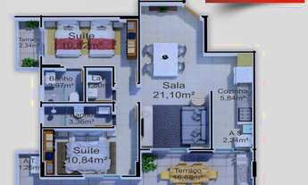 Imagem: APARTAMENTO COM DOIS DORMITÓRIOS, SENDO