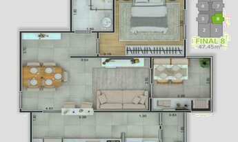 Imagem 2: 01 DORMITÓRIO, CHURRASQUEIRA NA SACADA. PRÉDIO COM LAZER COMPLETO