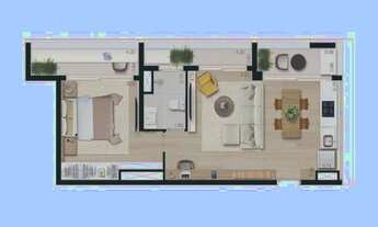 Imagem 3: APARTAMENTO COM 1 DORMITÓRIO À VENDA, 46 M² POR R$ 1.017. - CERQUEIRA CÉSAR - SÃO PAULO/SP