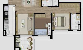 Imagem 4: APARTAMENTO COM 2 DORMITÓRIOS À VENDA, 69 M² POR R$ 718.000 - VILA POMPÉIA - SÃO PAULO/SP