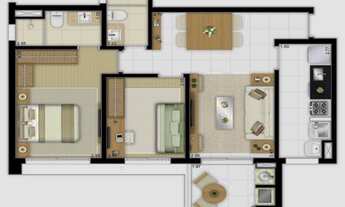 Imagem 5: APARTAMENTO COM 2 DORMITÓRIOS À VENDA, 69 M² POR R$ 718.000 - VILA POMPÉIA - SÃO PAULO/SP