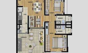 Imagem 3: APARTAMENTO COM 2 DORMITÓRIOS À VENDA, 70 M² POR R$ 696.000 - CAMPO BELO - SÃO PAULO/SP