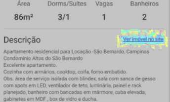 Imagem 4: Apto 86m2 3 Dorms 1 Suíte, 2 Salas, Cozinha, 2 Banheiros, 1 Vaga Coberta, Lazer Completo