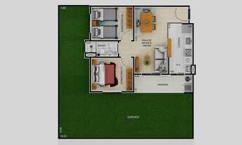 Imagem 7: Apartamento à venda em Lorena-SP, 2 quartos, 2 salas, 1 banheiro, 1 vaga, 57,46 m² na Cida
