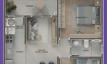 Imagem 4: Imperdível: Apartamento à venda em Limeira-SP, Gleba Beatriz, 2 quartos, 2 salas, 1 banhei