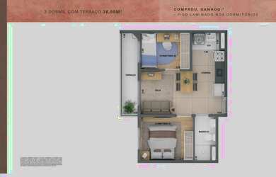 Imagem 5: Imperdível Apartamento à Venda em São Paulo-SP, Vila Carrão: 2 Quartos, 1 Suíte, 1 Sala, 1