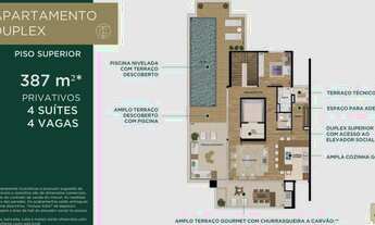 Imagem 5: Cobertura Duplex 387m2 4 Suítes,4 Vagas Cobertas,Deposito,Lazer Completo