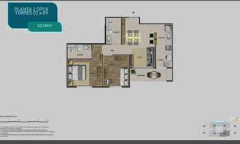 Imagem 3: Lançamento Reserva Parque Clube Aptos 63,18 e 81,88m2 2 e 3 Dorms 1 Suíte,Banheiro, Sala