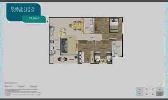 Imagem 2: Lançamento Reserva Parque Clube Aptos 63,18 e 81,88m2 2 e 3 Dorms 1 Suíte,Banheiro, Sala