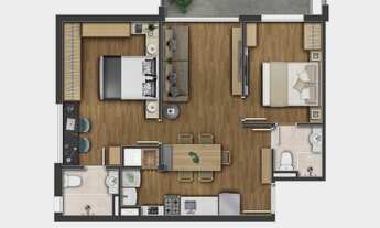 Imagem 5: TWO Apartamento 2 suítes no Bairro Petrópolis