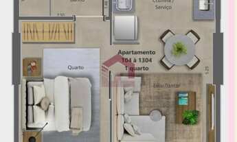 Imagem 7: ÁGIO - URBANLIFE - 34M² - 01 QUARTO - 01 SUÍTE - ANDAR ALTO - ÁGUAS CLARAS