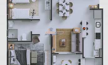 Imagem 4: Adriano Carpes Imóveis vende no Santorini apartamento 2 quartos diferenciado PCD em Piçarr