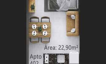 Imagem 2: Flat Intermares, entrega em 12/2023 C/22,90m² Área de lazer na Cobertura 01 WC 2º Andar