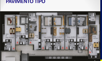 Imagem 4: Flat Intermares, entrega em 12/2023 C/22,90m² Área de lazer na Cobertura 01 WC 2º Andar