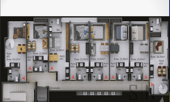 Imagem 4: Cobertura duplex C/Acesso por dentro em intermarés, com 54,61m² de 01 Quarto + C/Área Pri