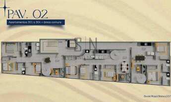 Imagem 4: Cobertura Duplex - Praia do Poço, Sendo 84,98m² + Solarium C/26,53m² 3 Quartos, 1 Suíte