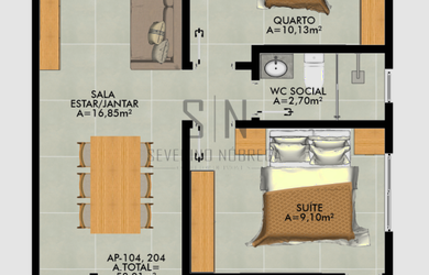 Imagem 4: Apartamento a Venda Bessa C/58m² 2 Quartos,1 Suíte, Varanda Gourmet 01 Vaga
