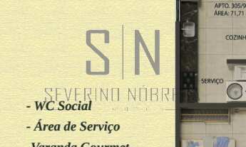 Imagem 3: Apartamento a Venda Aeroclube C/71,71m² 3 quartos, 1 Suíte, Varanda Gourmet, 01 Vaga Área