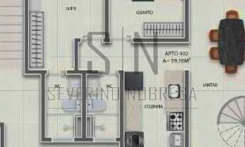 Imagem 4: Apartamento Bessa C/54,72m² 2 Quartos, 1 Suíte, Varanda, 01 Vaga Elevador, Piscina e Muito