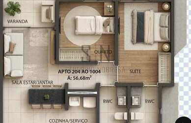 Imagem 2: Apartamento a Venda Bessa entrega 11/2028 Elevador, Piscina 2 Quartos, 1 Suíte, Varanda Ár