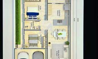 Imagem 4: Casa Moderna com 3 Suítes, Piscina e Área Gourmet  Em Construção
