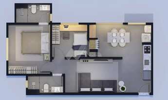 Imagem 6: Apartamentos à venda, com uma suíte e mais um quarto, Bairro Tocantins, TOLEDO - PR