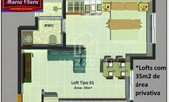 Imagem 2: ALUGO LOFT COM COZINHA PLANEJADA, LAVANDERIA EM CONDOMINIO, SALÃO DE FESTAS